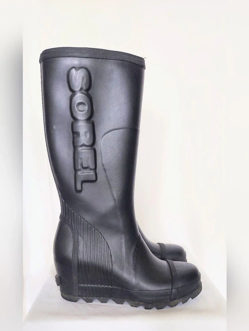 Sorel Joan of Arctic Tall Rain Boots Womens 9 Black NL2445 Waterproof